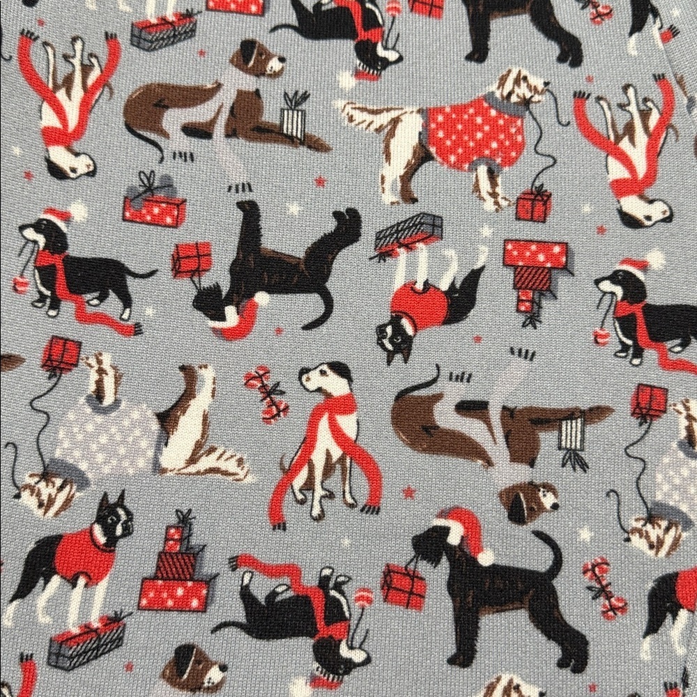 Muk Luks Woman’s Joggers Pajama Set With Holiday Dogs Novelty Print, Size Medium - Picture 2 of 13